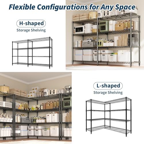 Takywep 60" w Wire Shelving 1060LBS Heavy Duty Metal Rack