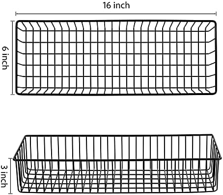 Farmhouse Décor Metal Wire Organizer Storage Basket Bin(4 Pack)-Toilet Paper ...