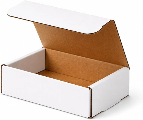 100-6x4x2 white corrugated shipping mailer packing box boxes, main product view