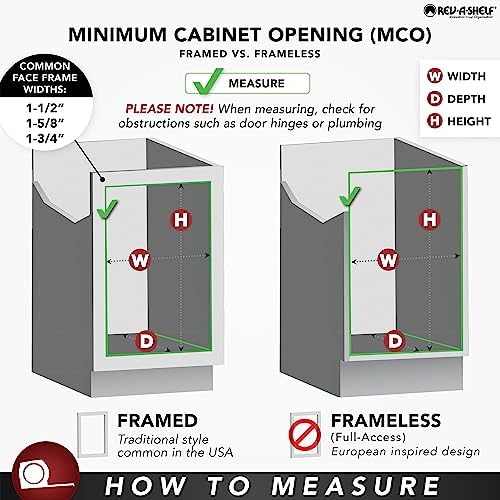 Rev-A-Shelf Pullout Organizer w/Soft-Close, Min Cabinet Opening 5.5" W