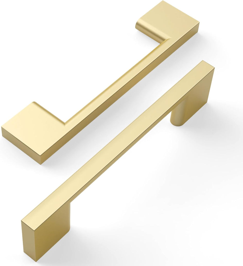 Amerdeco 10 Pack Brushed Gold Cabinet Pulls 3-3/4"