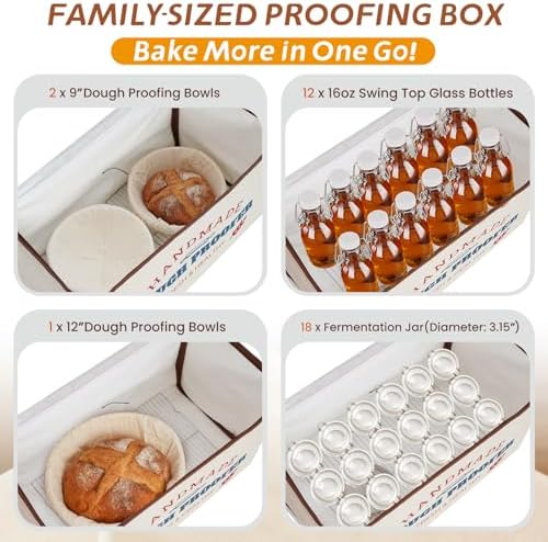 Extra Large Dough Proofing Box50-130°F, 3-Sided Heat 24HTimer