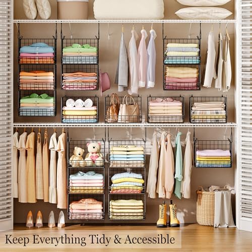 X-cosrack 3-Tier Hanging Closet Organizer, Laundry Room Organization | Space ...