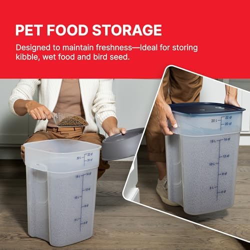 Cambro FreshPro 22 Quart (QT) Food Storage Container with Lid (Restaurant Gra...