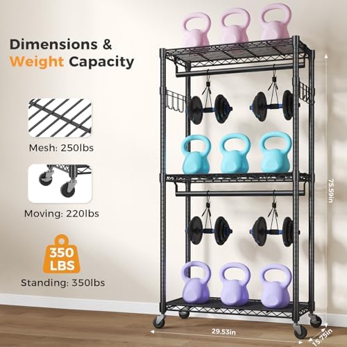 OLIXIS Clothes Rack Heavy Duty Adjustable Garment Clothing Rack with Wheels, ...
