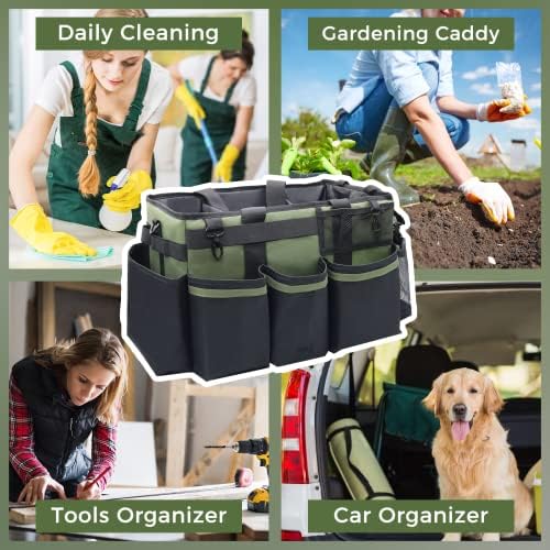 SCAVATA Wearable Cleaning Caddy Organizer with Handle & Shoulder Straps f...