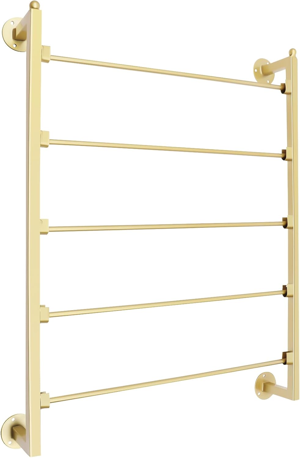 5 Tier Wall Mounted Tie Rack Scarf Display Stand Belt Pants Hangers Scarves H...
