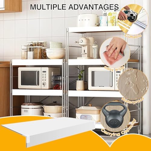 5 PCS Wire Shelf Covers for Pantry, Waterproof PVC Moisture-Resistant & R...