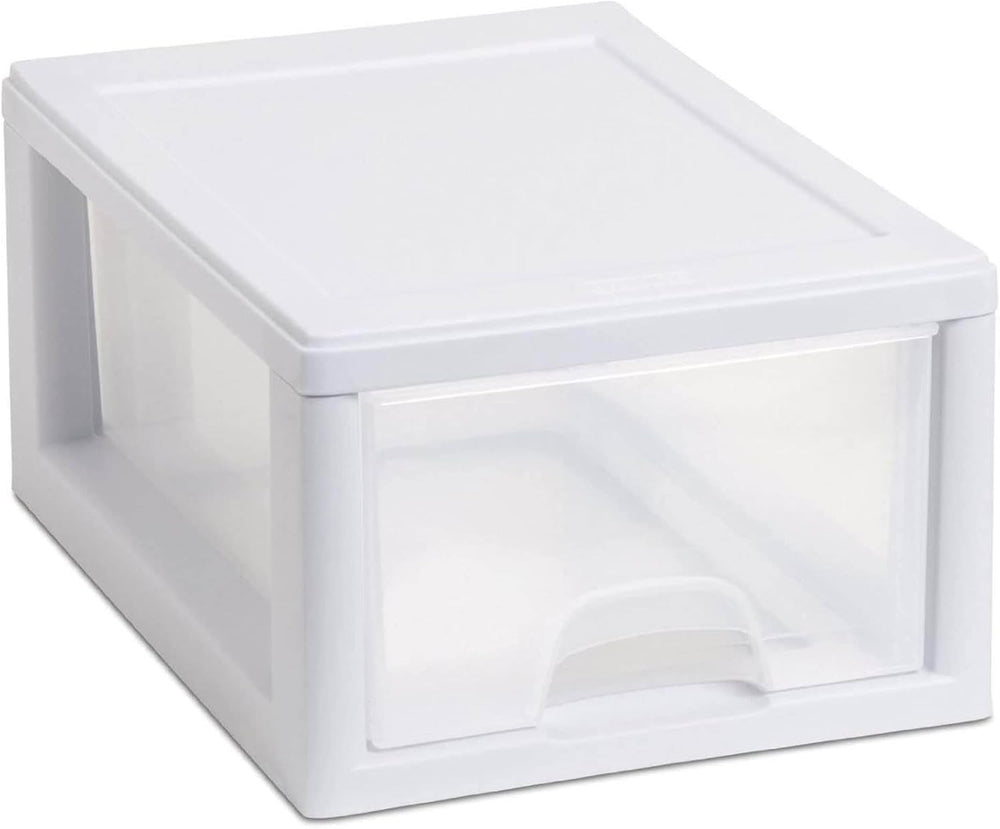 Sterilite Stacking Drawer Storage Organizer for Clothes, 6 Quart, 12-Pack