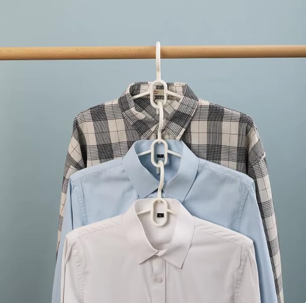 16 Pack Adjustable Clothes Hangers, Heavy Duty Plastic Hangers with Non-Slip ...
