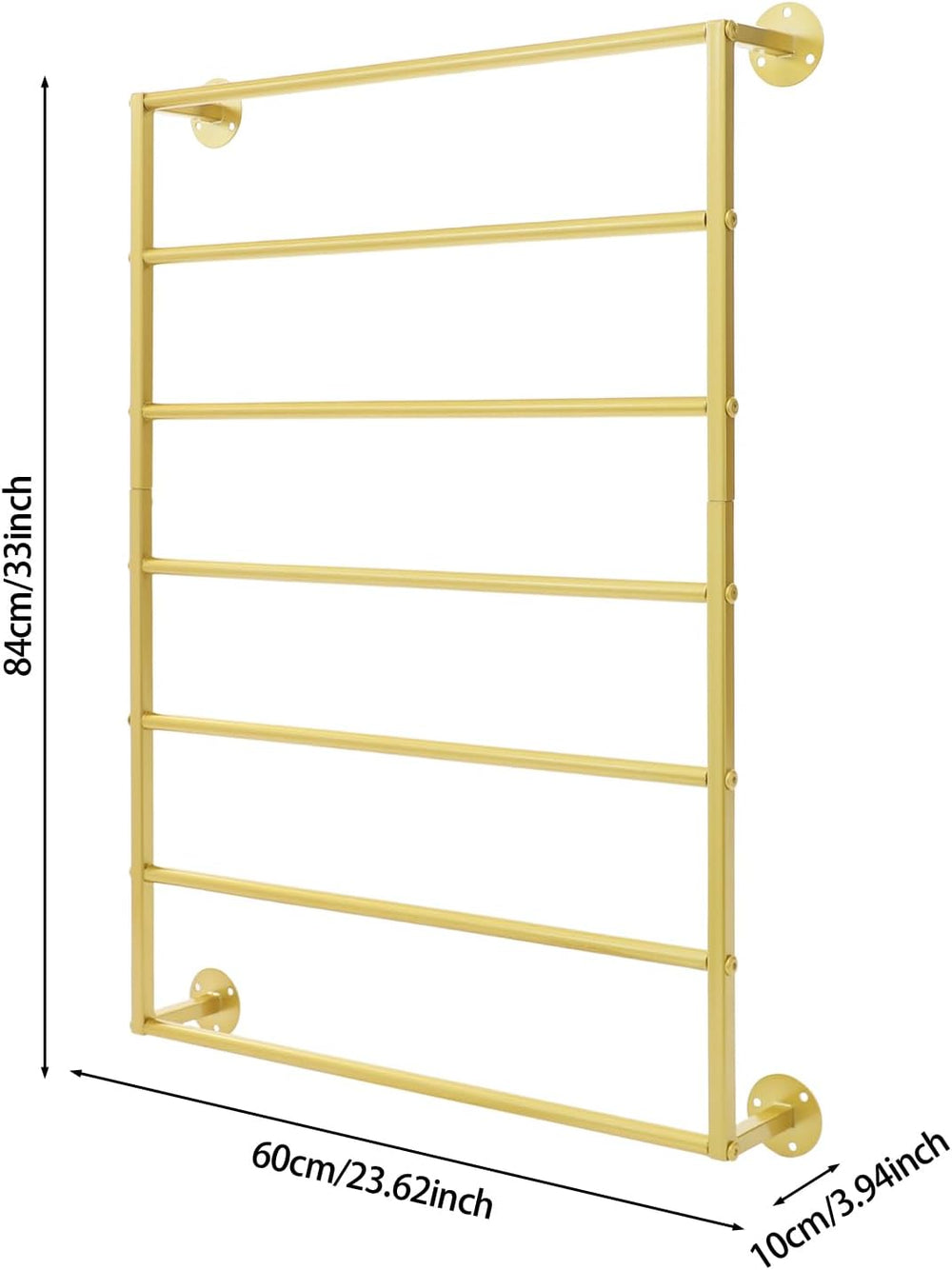 7-Tier Wall Display Rack,Wall Wrapping Paper Ribbon Organizer,Scarf Rack Belt...