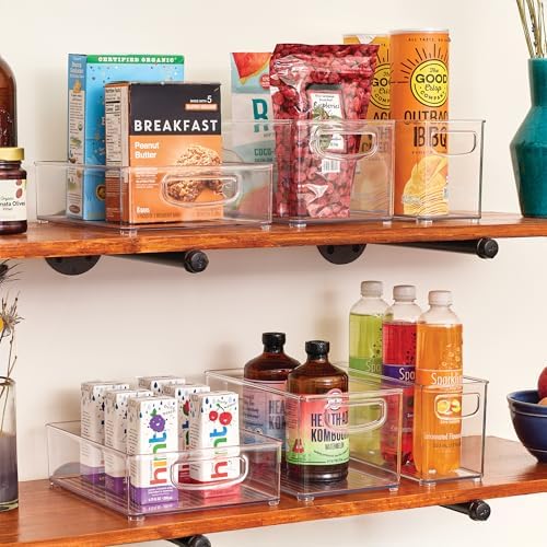 iDesign Stackable Pantry Bins, 2 Small, 2 Medium, and 2 Large Bins, 6 Pack, C...