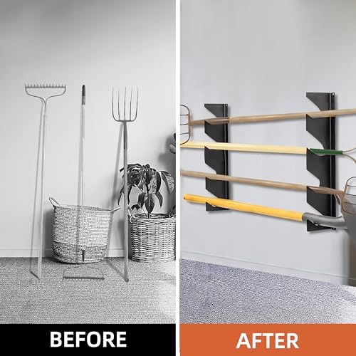 CZWL&HG Garage Tool Organizer Wall Mount – Heavy-Duty Solid Steel Rack fo...