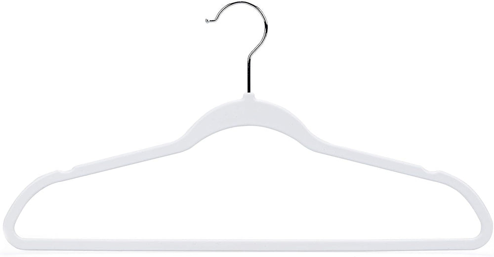 Quality Hangers 50 Pack Non-Velvet Plastic Hangers for Clothes - Heavy Duty C...