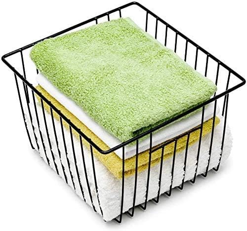 Slideep Wire Metal Basket Bin Storage Baskets Modern Farmhouse Food, Vegetabl...