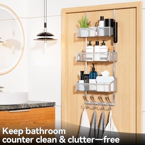 Kaiferty Over The Door Hooks Organizer, Coat Rack Over The Door Storage Hange...