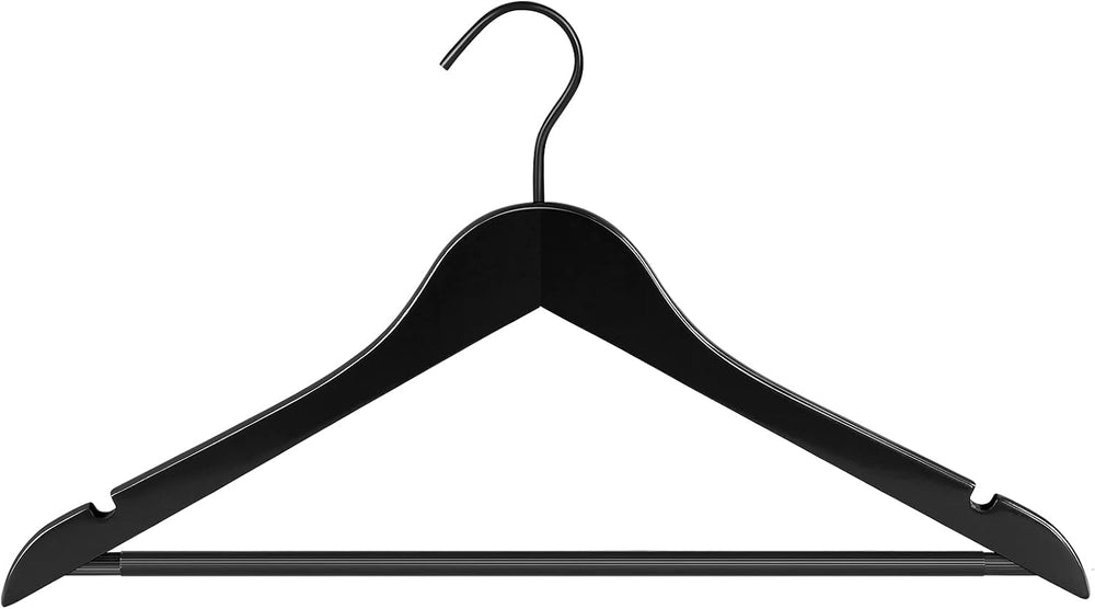 20 Pack Wooden Hangers — Premium Solid Wood Suit & Coat Hangers with Non-...