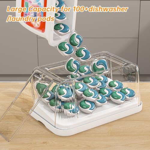 2-in-1 Trash Bag Holder Laundry & Dishwasher Pods Container,Garbage Bag D...