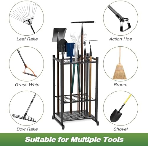 Garden Tool Organizer, Garage Tool Organizer & Garage Organization, Heavy...