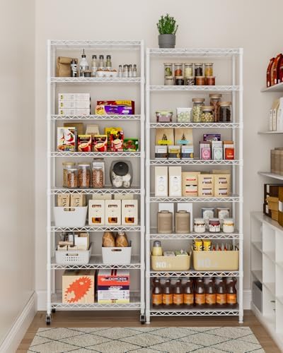 Golpart Shelves Storage Shelf Wire Closet Bathroom Organizers Metal Pantry
