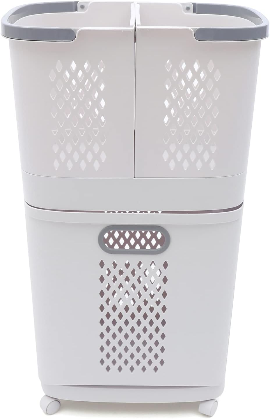 Laundry Basket Multipurpose Sorter Basket with Wheel Rolling Laundry Sorter H...