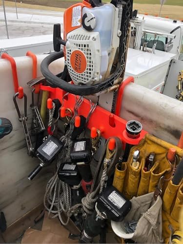 The Big Rack Bucket Truck Tool Organizer and Lineman Tool Board (Bucket Hooks...