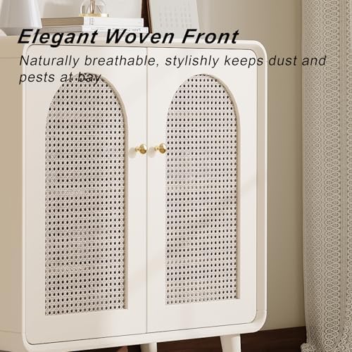 Luxury Closet Freestanding Shoe Cabinet, 4 Tier Wooden Shoes Storage Organize...