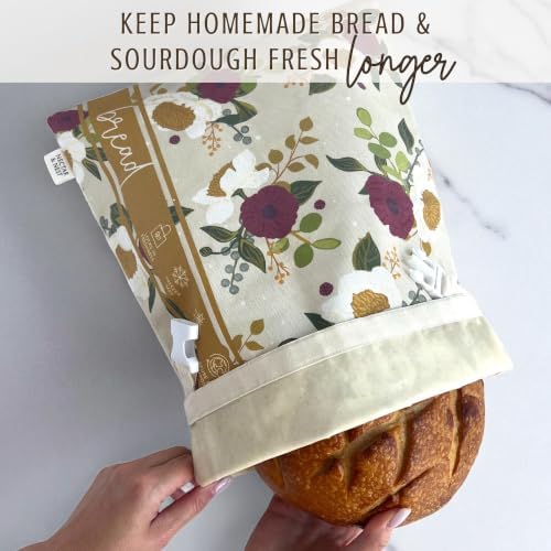 Nectar & Nest Beeswax Bread Bags for Sourdough & Bowl Cover Baker Set