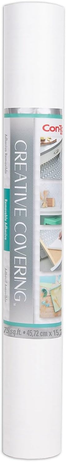 Con-Tact Brand Creative Covering Adhesive Covering, White, 18" x 50 ft