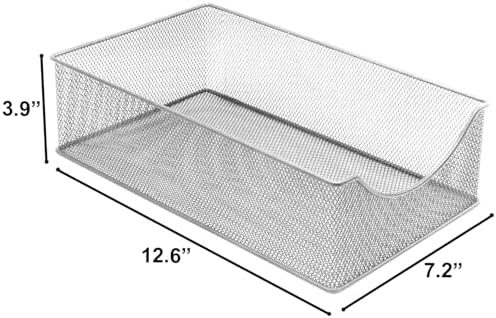 Sorbus Pull-Out Under Sink Organizer, Mesh Construction (Silver, 1 Pack)