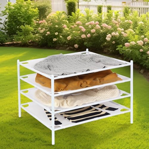STORAGE MANIAC Sweater Drying Rack, Mesh Clothes Drying Rack, Stackable Laund...