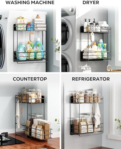 Nieifi Magnetic Shelves for Washing Machine, Magnetic Laundry Organizer