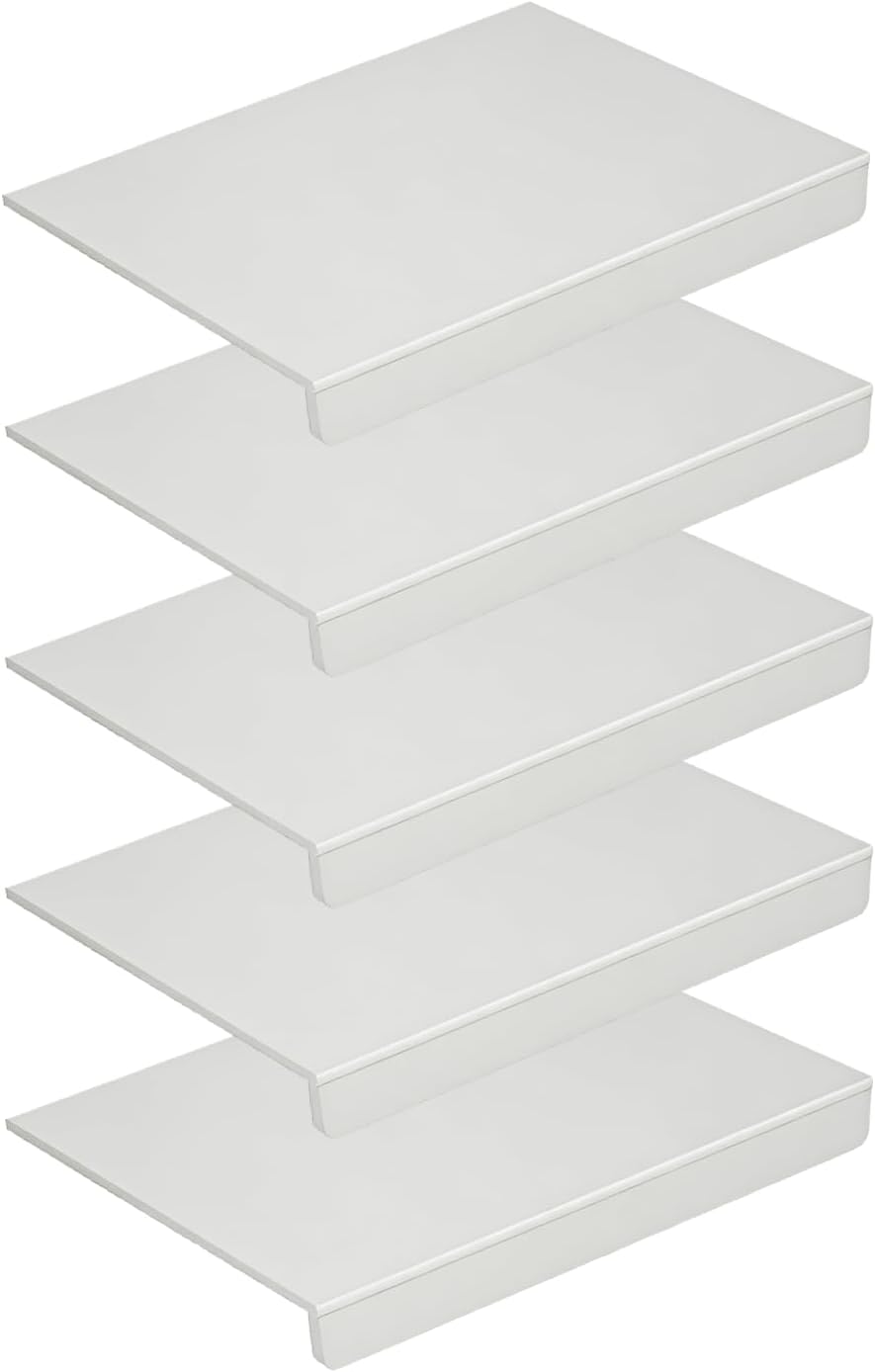 White 12x46 in 5-Pack wire rack cover is a anti-warp shelf liner for renters ...