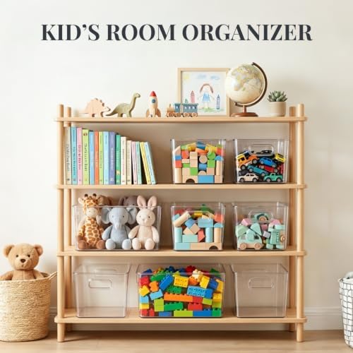Heyuzb Clear Storage Bins Plastic