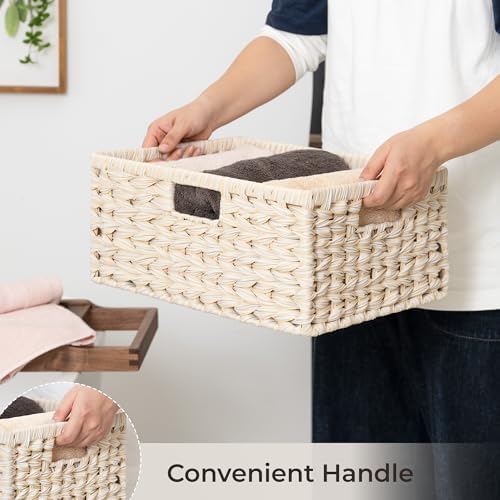 GRANNY SAYS Wicker Storage Baskets for Shelves, Waterproof Basket, 1-Pack