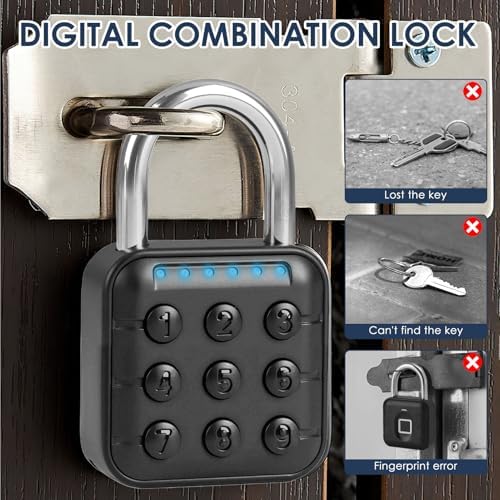 2Pcs Combination Lock for Locker 6 Digit Password Digital Padlock