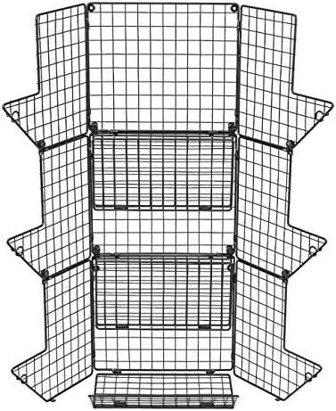 Sorbus Hanging Fruit Basket Wall Mounted Wire Metal Bins - 3 Tier Storage Bas...