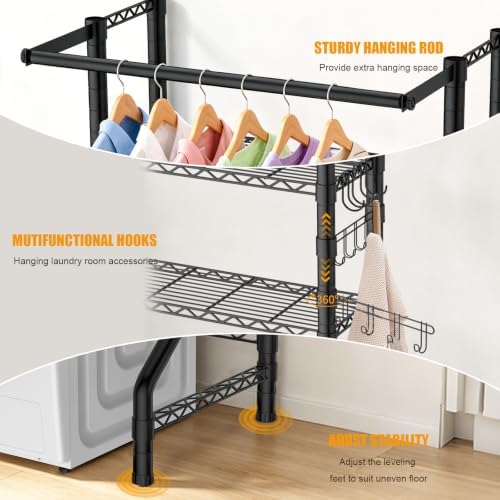 Over the Washer and Dryer Storage Shelf,Freestanding Laundry Room Organizer