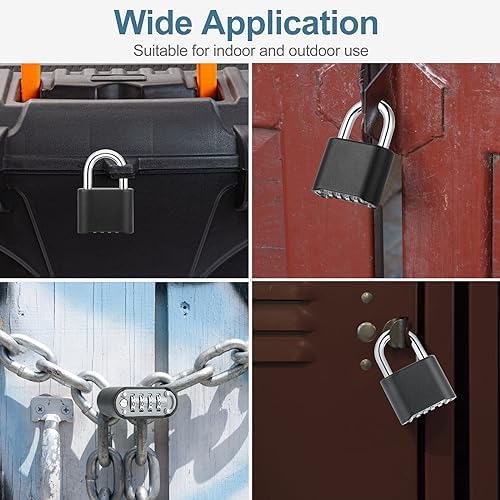 DELSWIN Heavy-Duty Combination Padlock Locker Lock - 4 Digit Combination Lock...