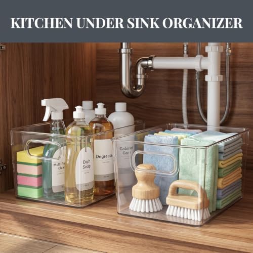 Heyuzb Clear Storage Bins Plastic