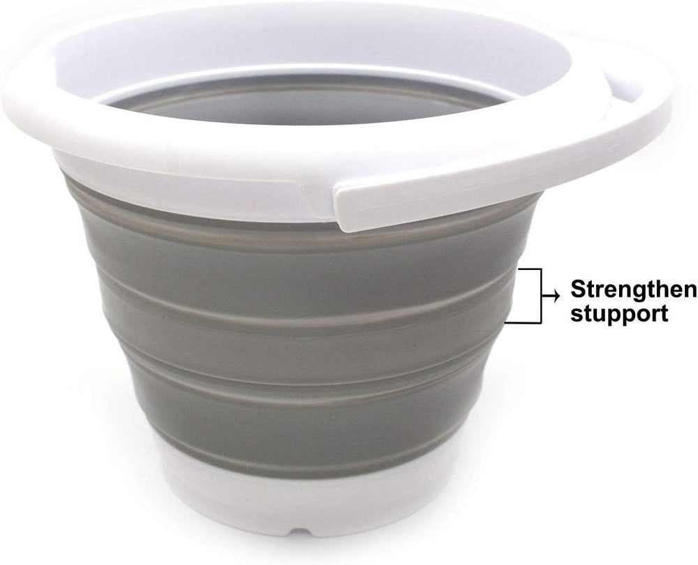 SAMMART 5L (1.32 gallons) Collapsible Plastic Bucket - Foldable Round Tub - P...