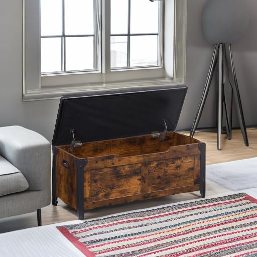 GAOMON 39.4" Storage Chest, Storage Bench with Safety Hinge