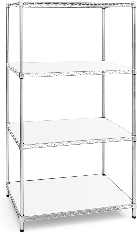 Shelving Inc. 24" d x 60" w Poly Wire Shelf Liners, White, 4 Count