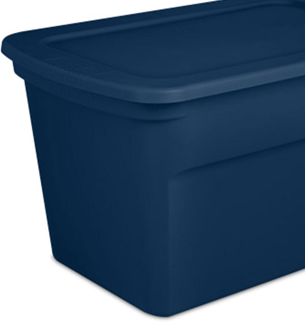 Sterilite Tote, Plastic Storage Bins with Snap Lids, 30 Gallon, 12-Pack