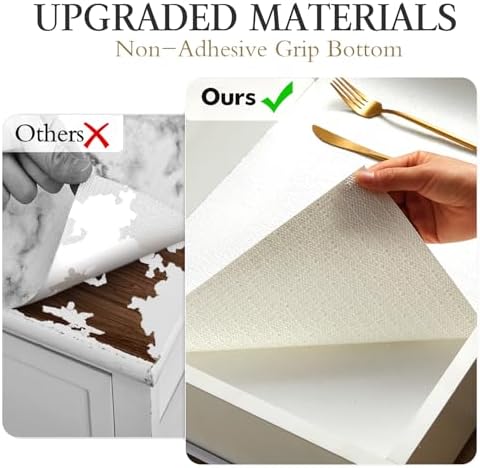 Beautysaid Shelf and Drawer Liner for Kitchen Cabinet Non Adhesive Non Slip