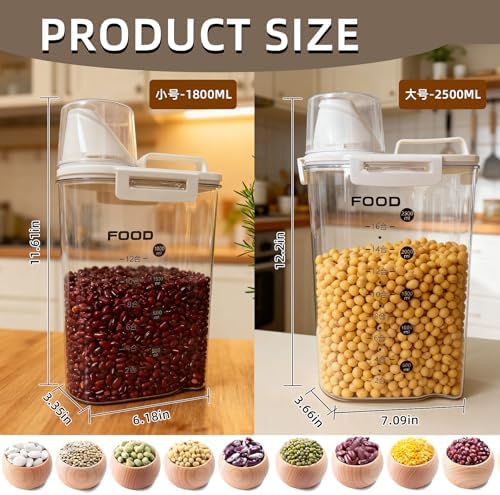 Airtight Cereal Containers, 6-Pc Set with Spout