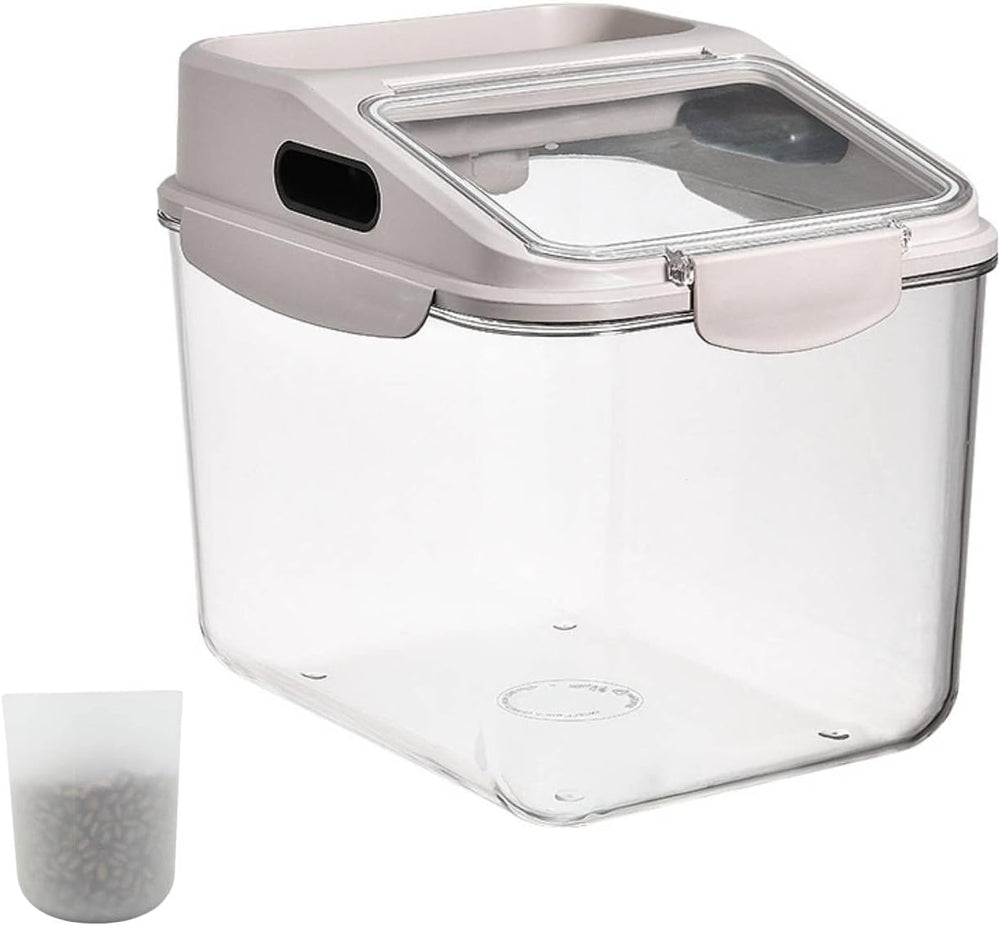 Fhiny 11LB Dog Food Storage Container, Airtight Pet Treat Bin Translucent Dry...
