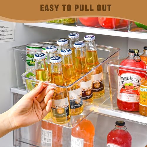 Freebat 12 Pack Pantry Organization and Storage,Clear Plastic Storage Bins