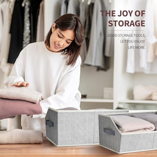 Homsorout Closet Organizers Bins 6 Packs - Large Closet Shelf Organizer with ...