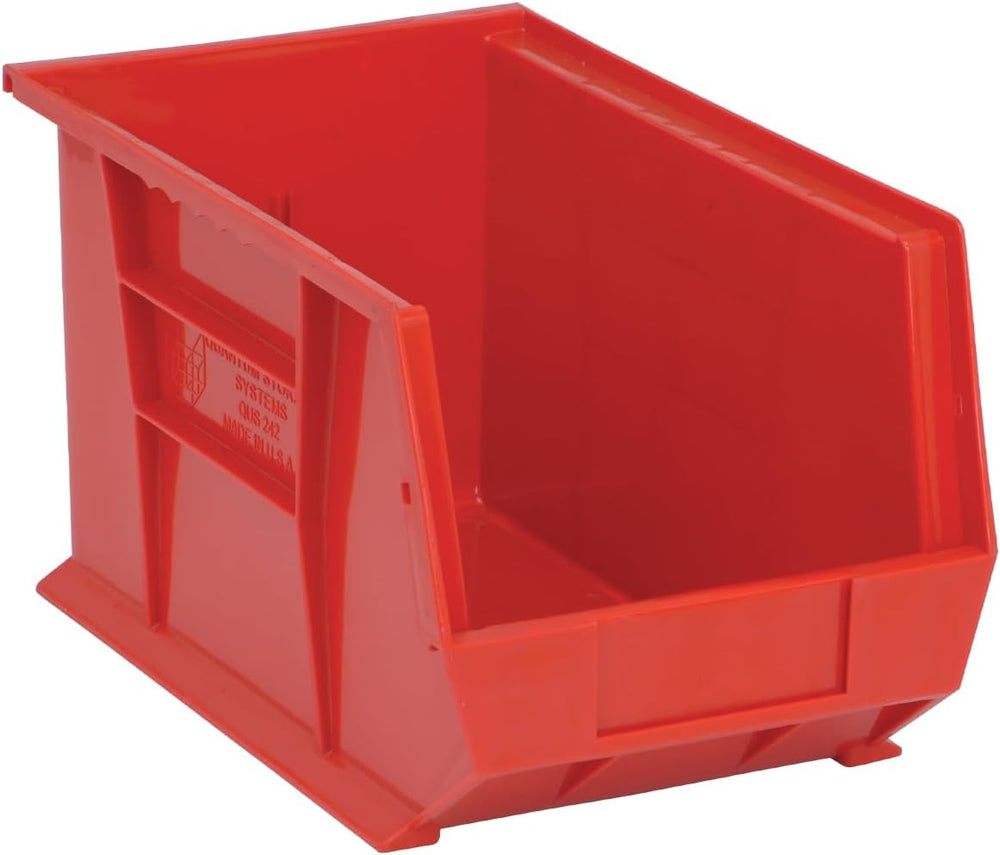 Quantum Storage QUS242 Heavy-Duty Stackable Plastic Storage Bins for Workshop...